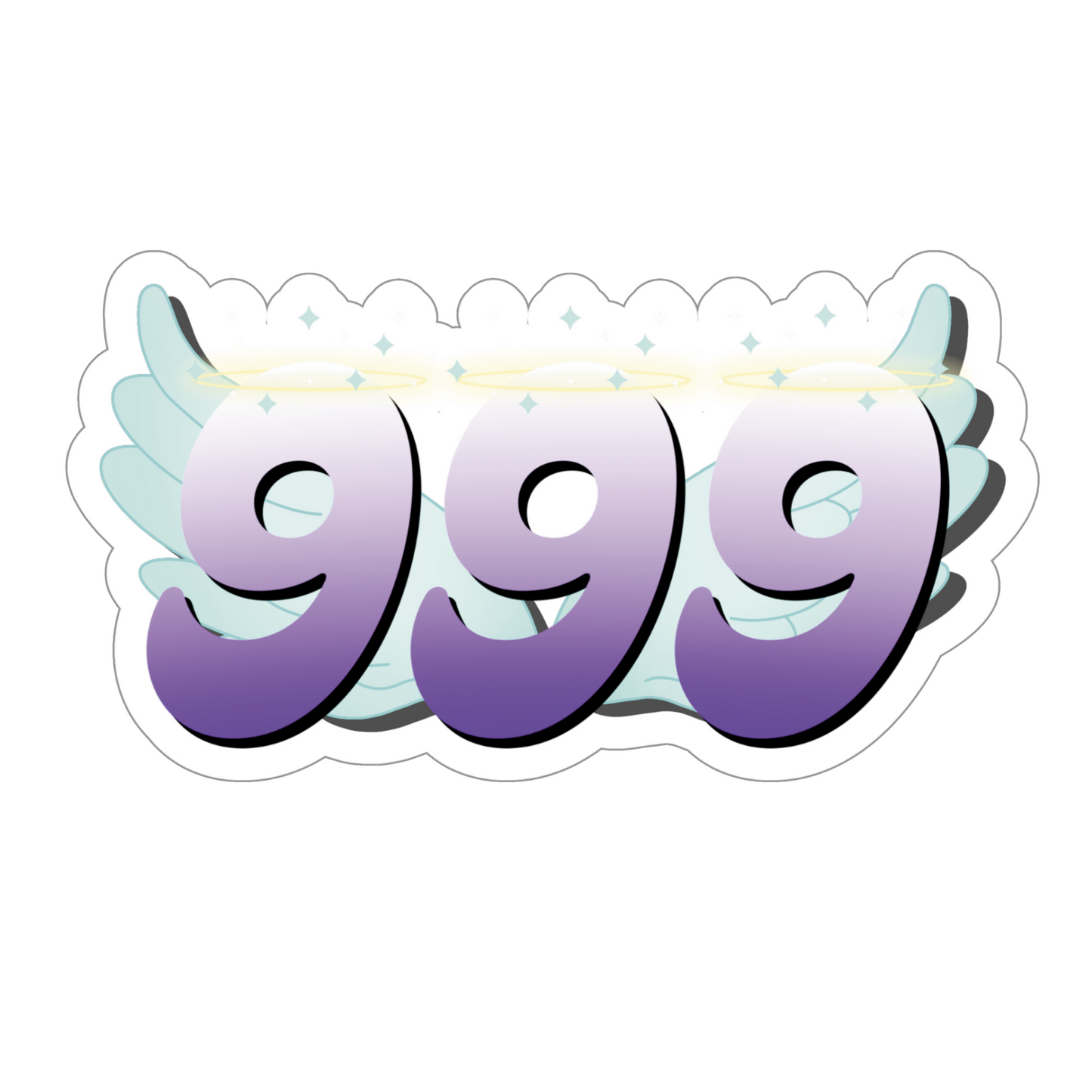 Winged Angel Number Stickers