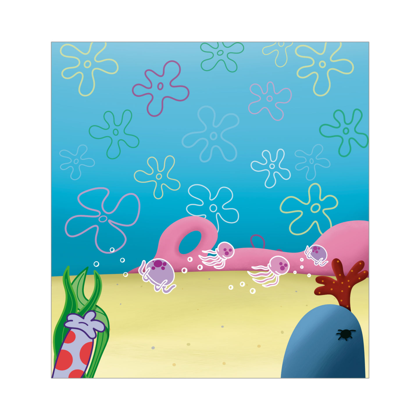 Bikini Bottom Inspired Lighter Wrap Sticker