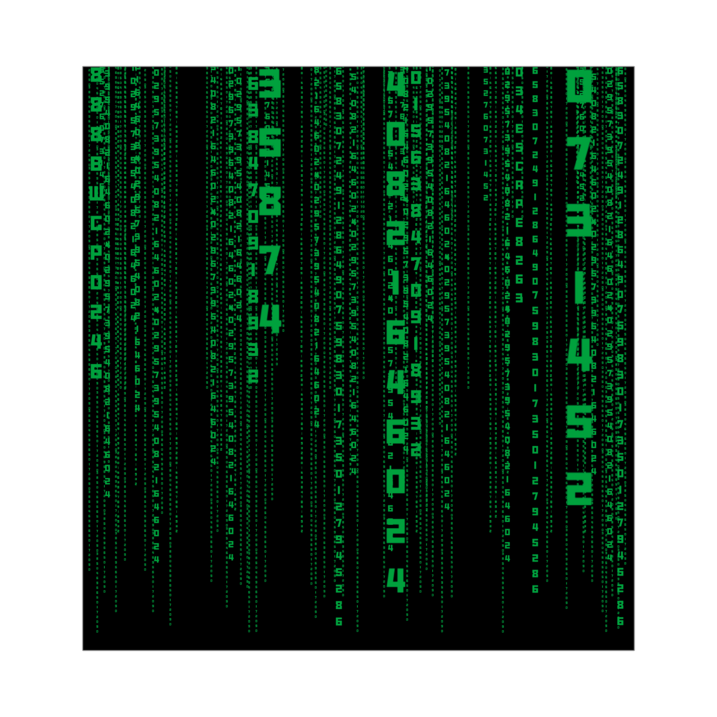 Matrix Code Lighter Wrap Sticker