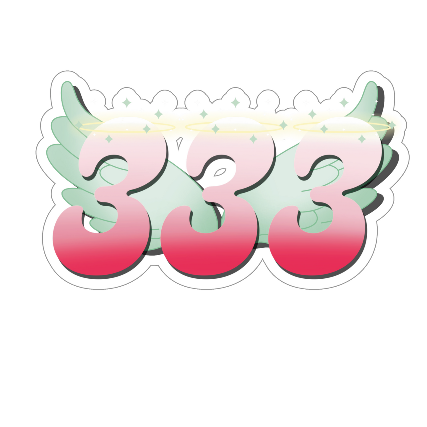 Winged Angel Number Stickers