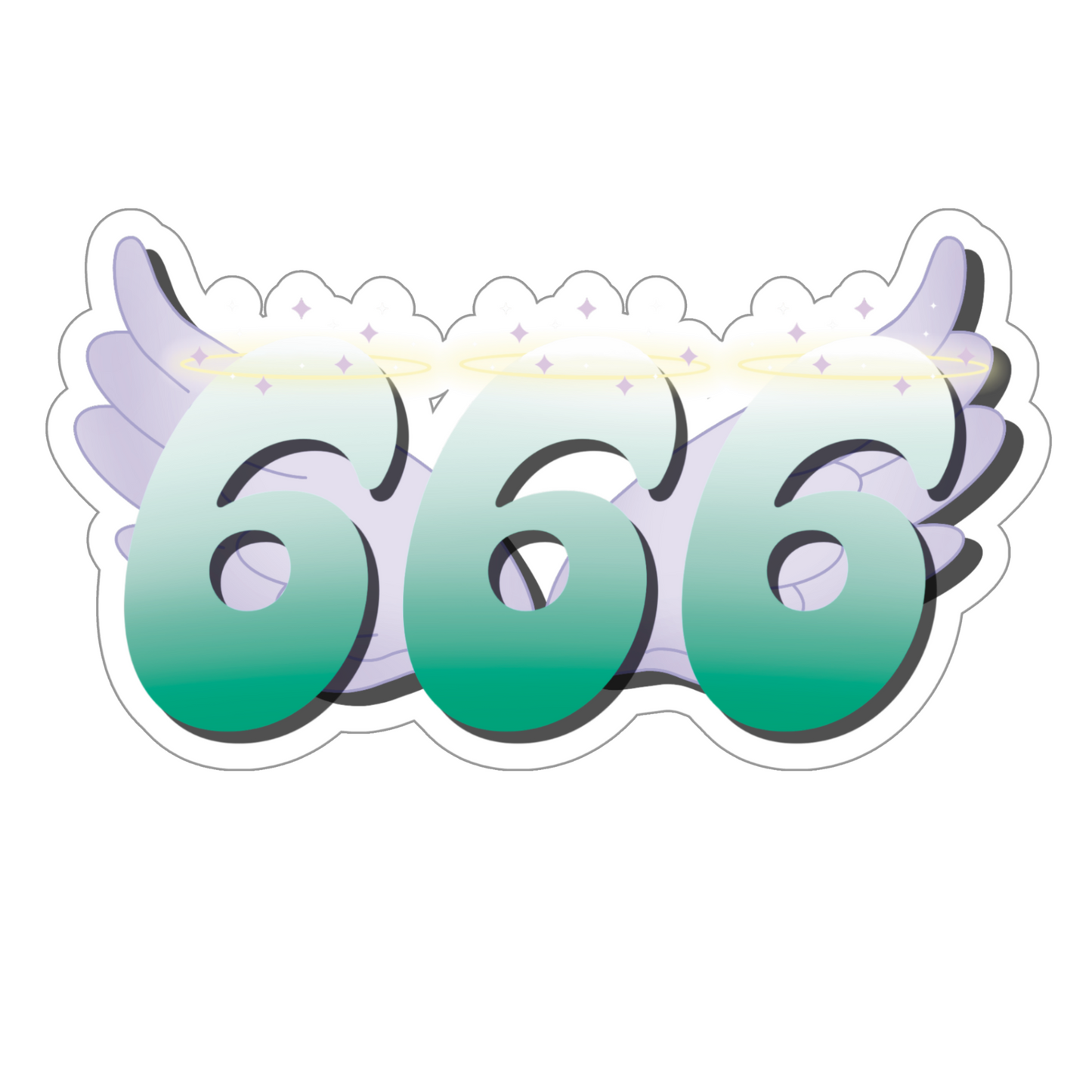 Winged Angel Number Stickers