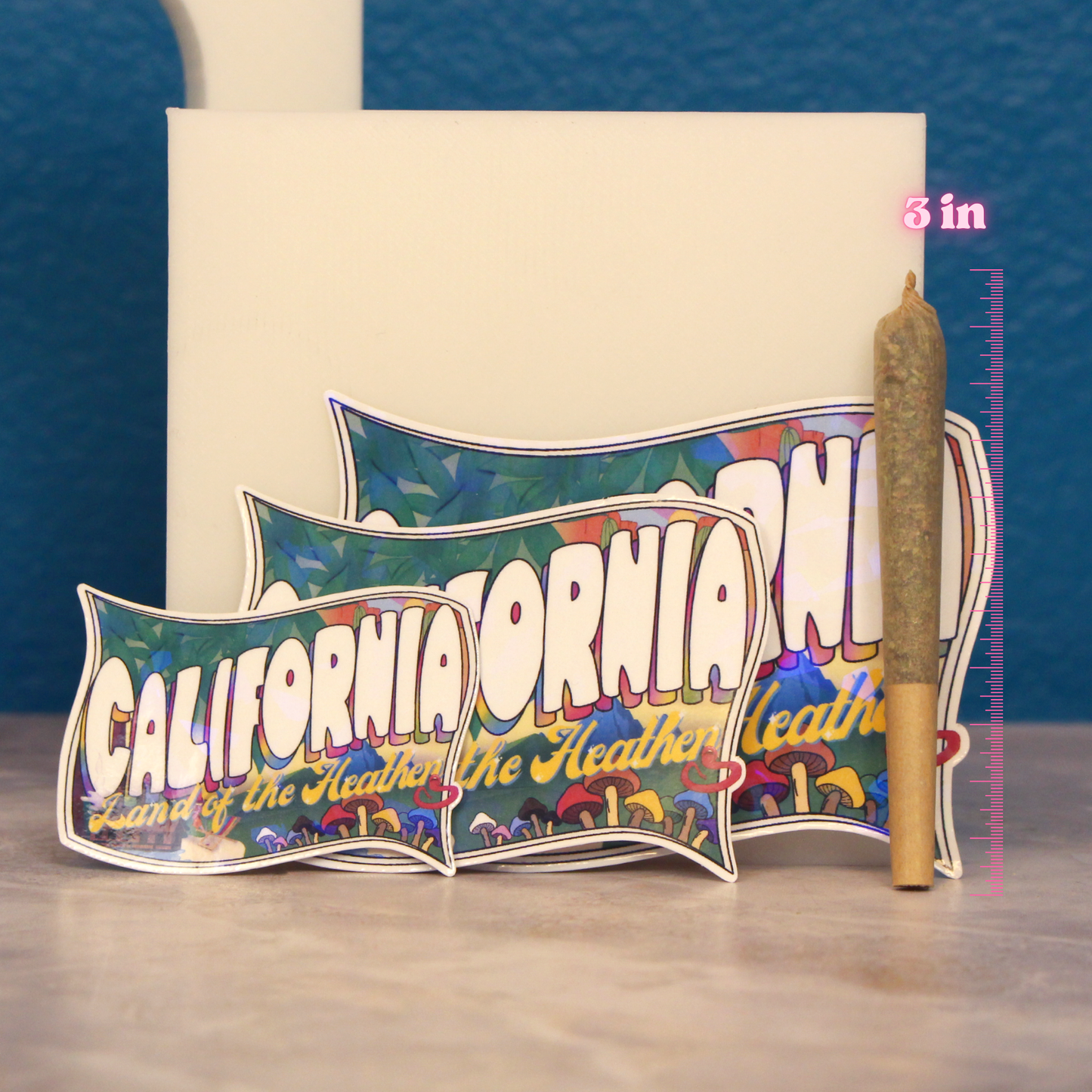 California: Land of the Heathen Postcard Sticker