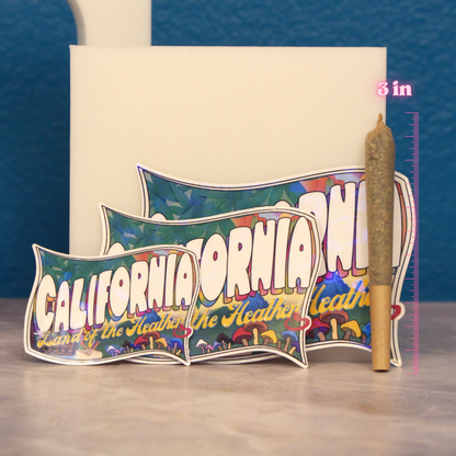 California: Land of the Heathen Postcard Sticker