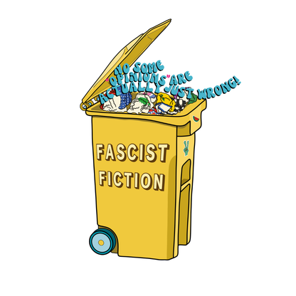 Fascist Fiction Garbage Sticker