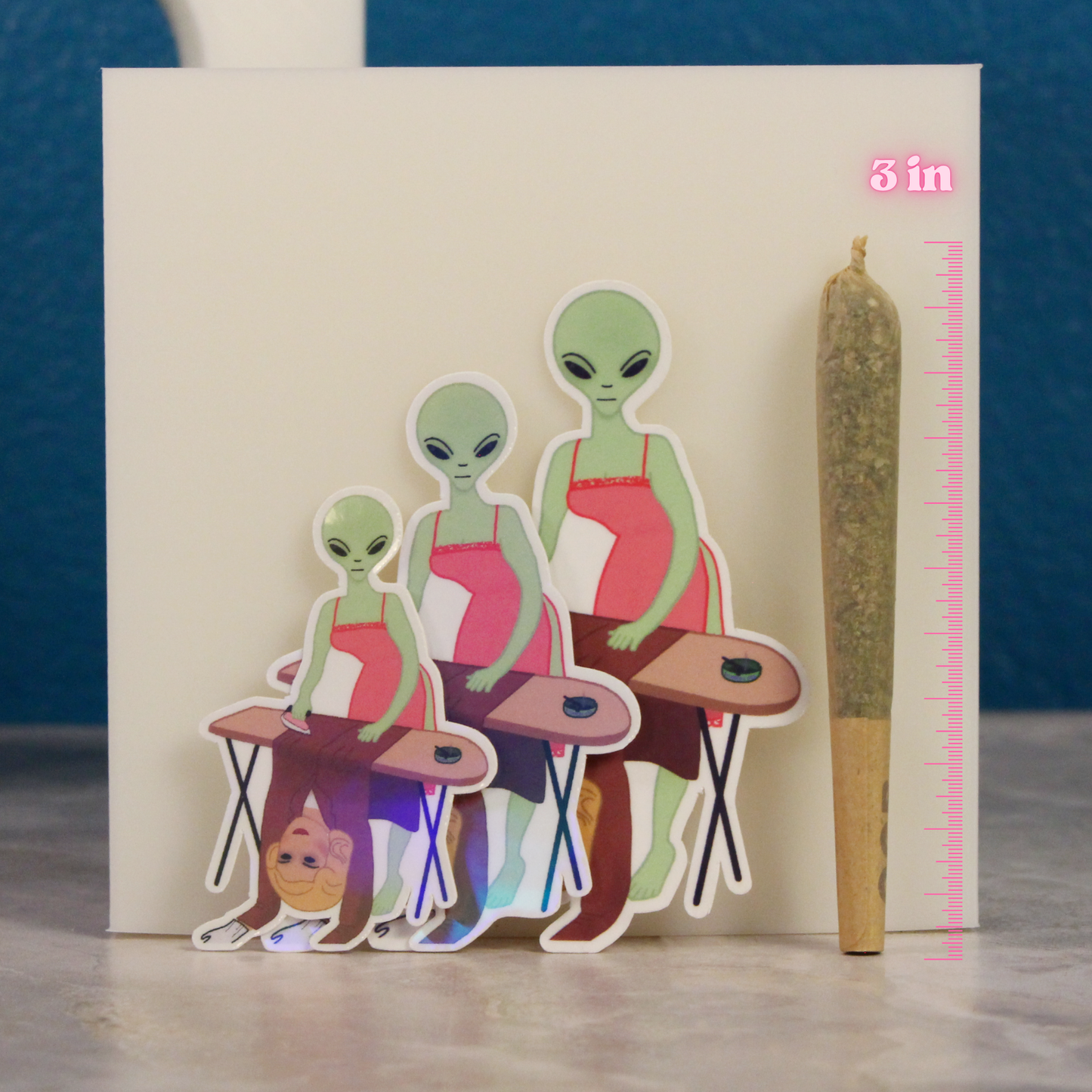 Ironing Alien Sticker
