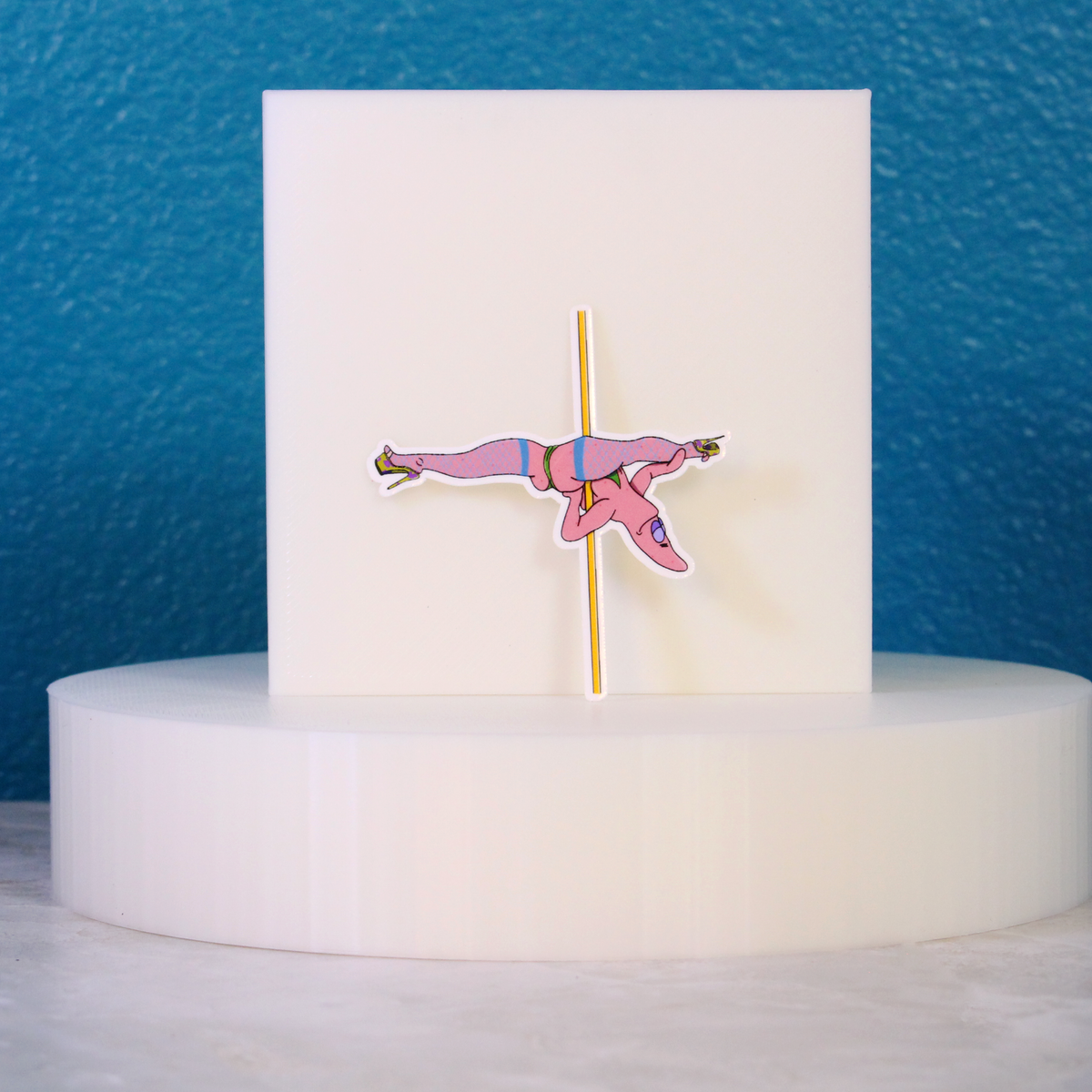 Pole Dancing Patrick Sticker