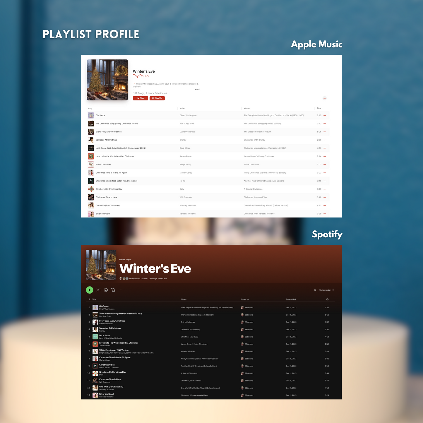 Winter’s Eve Candle + Playlist Experience