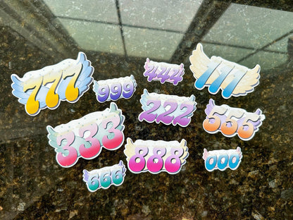 Winged Angel Number Stickers
