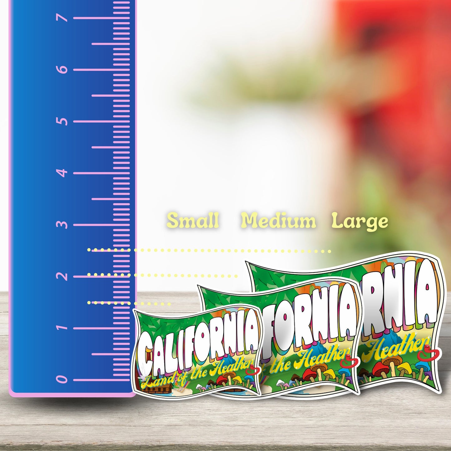 California: Land of the Heathen Postcard Sticker