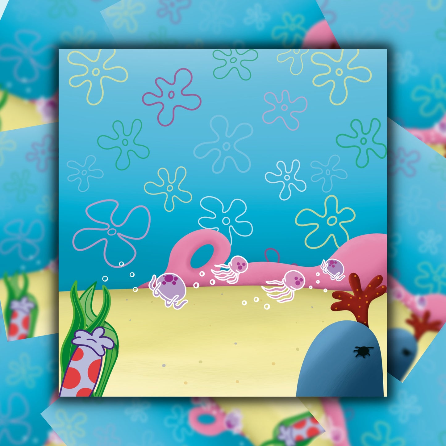 Bikini Bottom Inspired Lighter Wrap Sticker