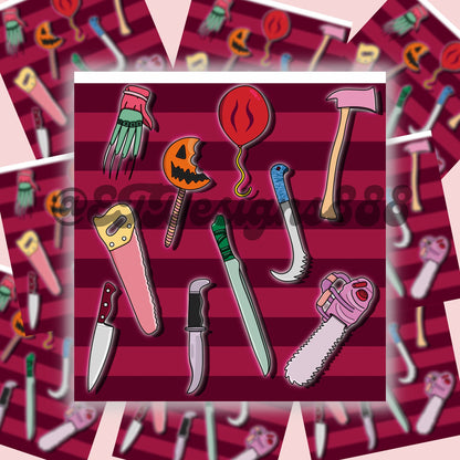 Colorful Killers Lighter Wrap Sticker
