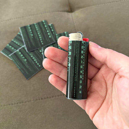 Matrix Code Lighter Wrap Sticker